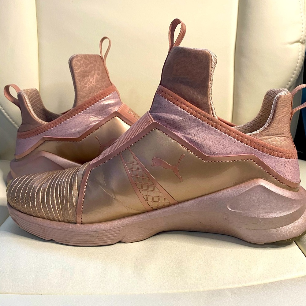 Rose Gold Puma Fierce Sneakers